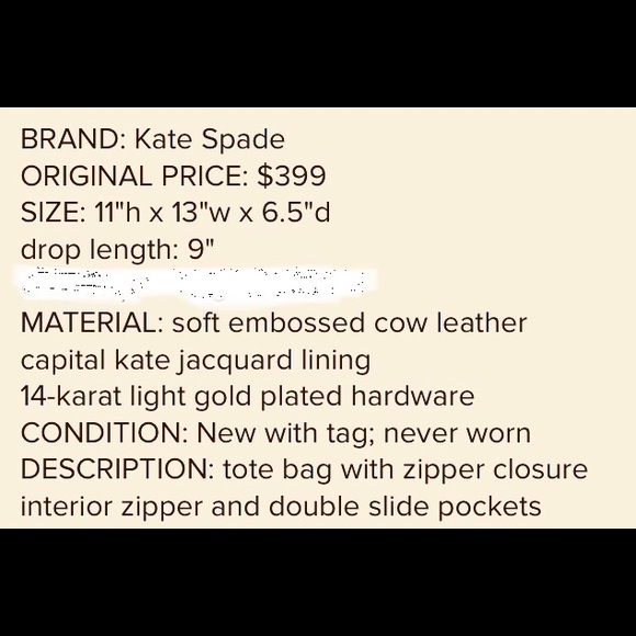 Beautiful! ♠️ Kate spade black leather bag NWT ♠️ - Picture 6 of 6